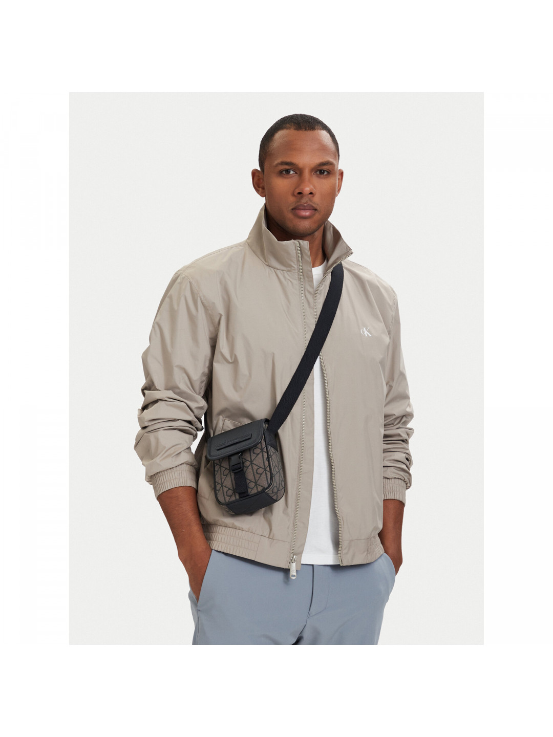 Brašna Calvin Klein Mixed Emblem Aop LV04D3527G Béžová